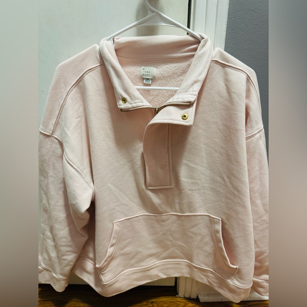 Target quarter zip with henley feature